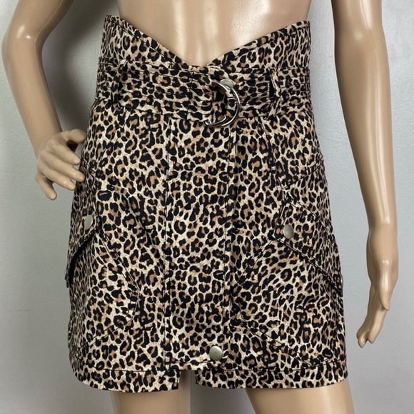 NEW MARISSA WEBB REVOLVE LEOPARD PRINT MINI SKIRT - Picture 2 of 9